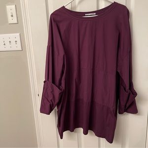 Zara W/B Collection Plum Oversized Tunic Small